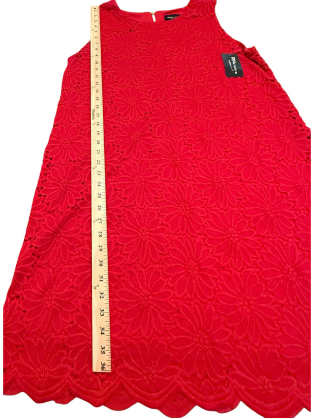 RN Studio Red Floral Lace Sleeveless Cocktail Dress Plus Size 18 NWT - Picture 12 of 12